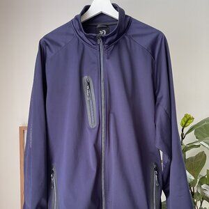 Men's ZERO RESTRICTION Tour Series Navy Blue Full-Zip Golf Jacket Size XL